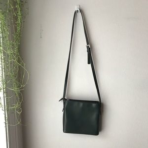 Green leather purse